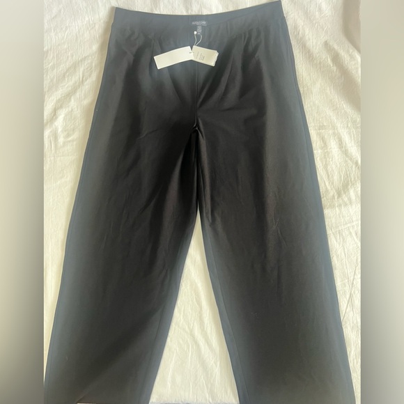 Eileen Fisher Washable Stretch Crepe Straight Pant with Yoke Black 1X NWT $168 - Picture 4 of 10
